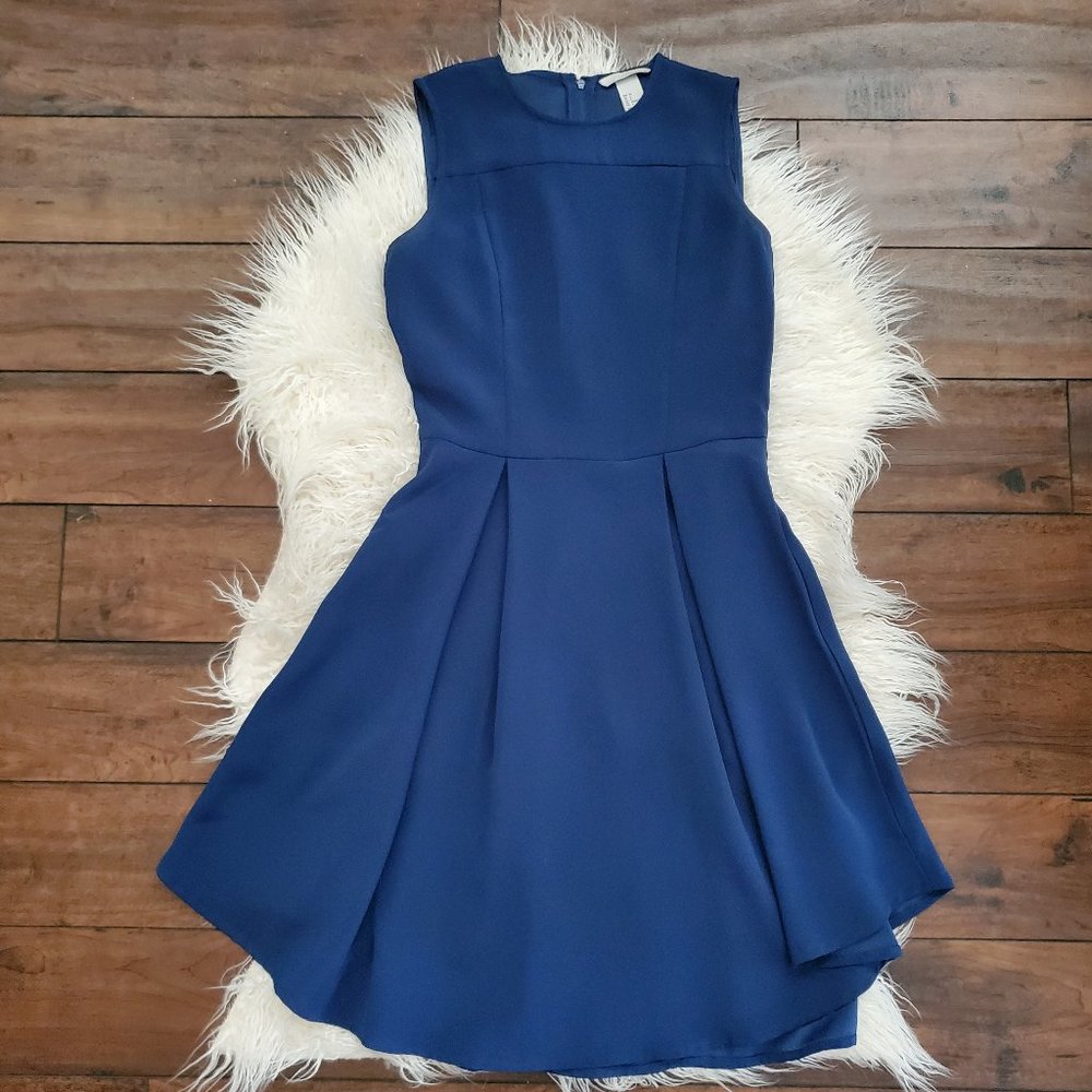 bright royal blue h&m fit and flare dress
